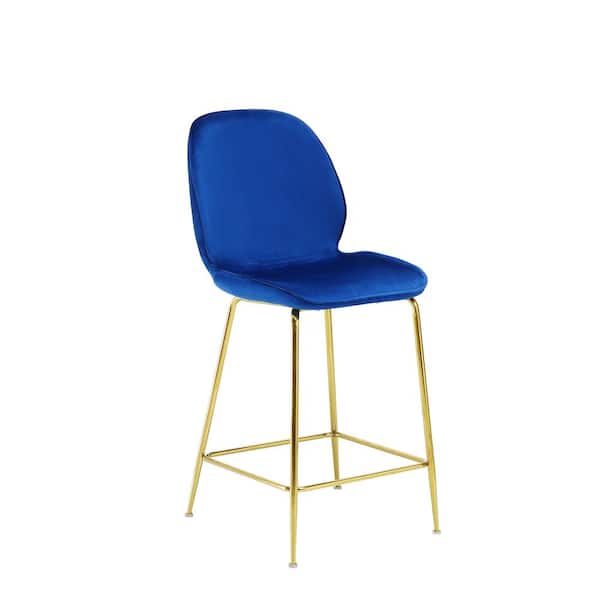Best Master Furniture Preston 41 in. H Blue Counter Height Stools (Set of 2)