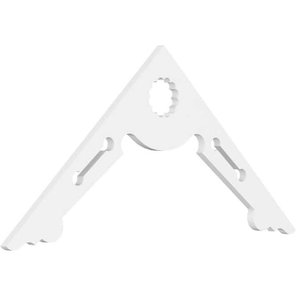 Ekena Millwork 1 in. x 48 in. x 22 in. (11/12) Pitch Cena Gable Pediment Architectural Grade PVC Moulding