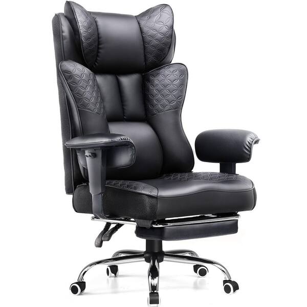 ComHoma Ergonomic Office Chair with Adjustable Armrests Computer Gaming Chair for Short People Use Arm Chair,Black