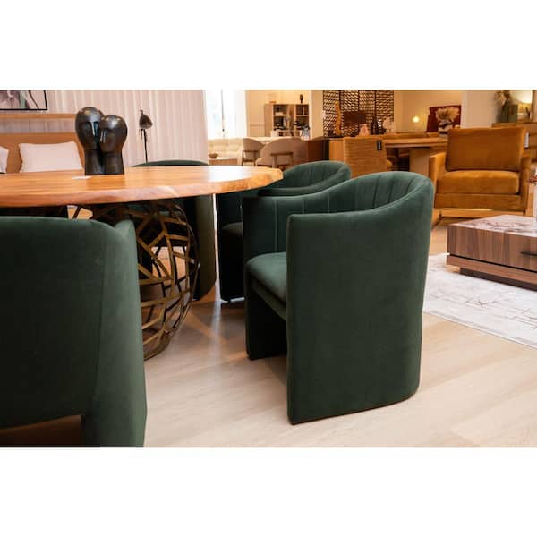 Danube Jade Green Fabric Dining Chair