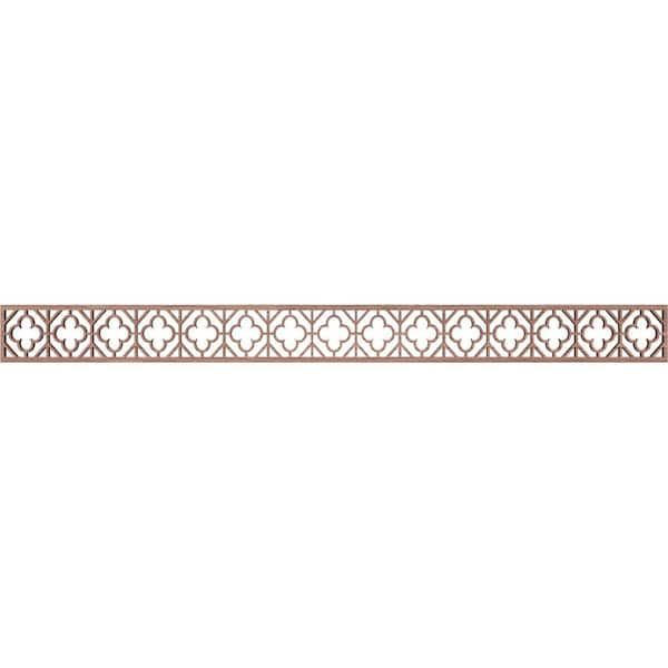 Hazelton Fretwork 0.375 in. D x 46.375 in. W x 4 in. L Walnut Wood Panel Moulding