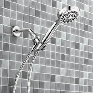 Ignite 5-Spray Patterns 3.75 in. Wall Mount Single Handheld Shower Head 2.5 GPM in Chrome