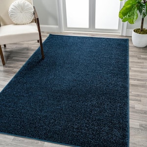 Haze Solid Low-Pile Navy 6 ft. x 9 ft. Area Rug