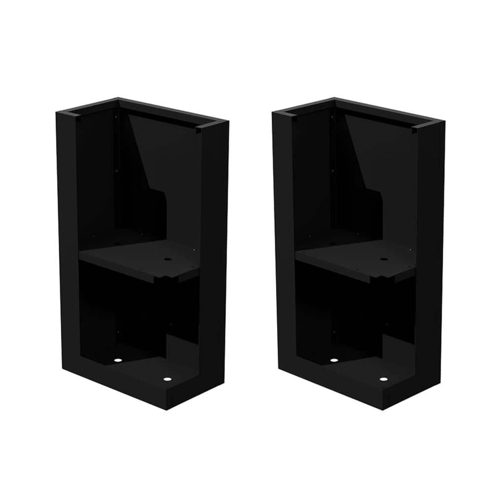 30 in. H x 16 in. W Black Metal Planter Box with Drainage Hole Modern Garden Yard Outdoor Planter Set for Patio price history on PriceWatchPro