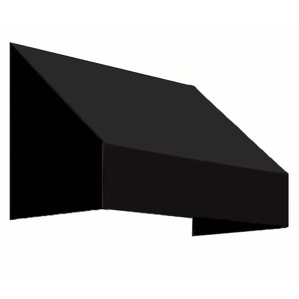 10.38 ft. Wide New Yorker Window/Entry Fixed Awning (24 in. H x 36 in. D) Black