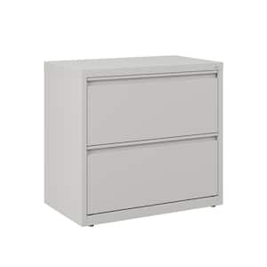 30 in. Wide 2-Drawer Lateral File Cabinet for Home and Office, Holds Letter, Legal and A4 Hanging Folders, Light Gray