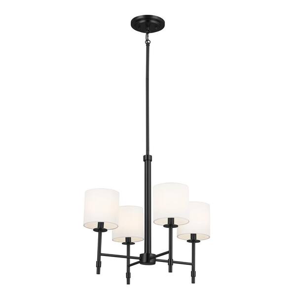 KICHLER Ali 20 in. 4Light Black Traditional Shaded Circle Mini