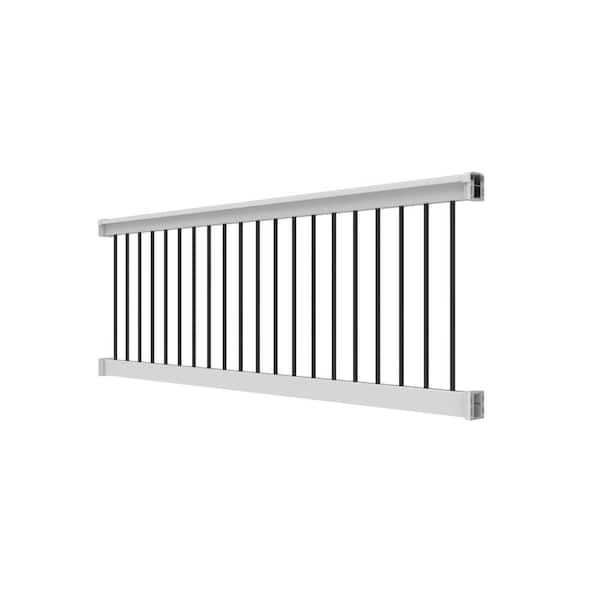 RDI T-Top 8 ft. x 36 in. Level Rail Kit White with Round Balusters ...