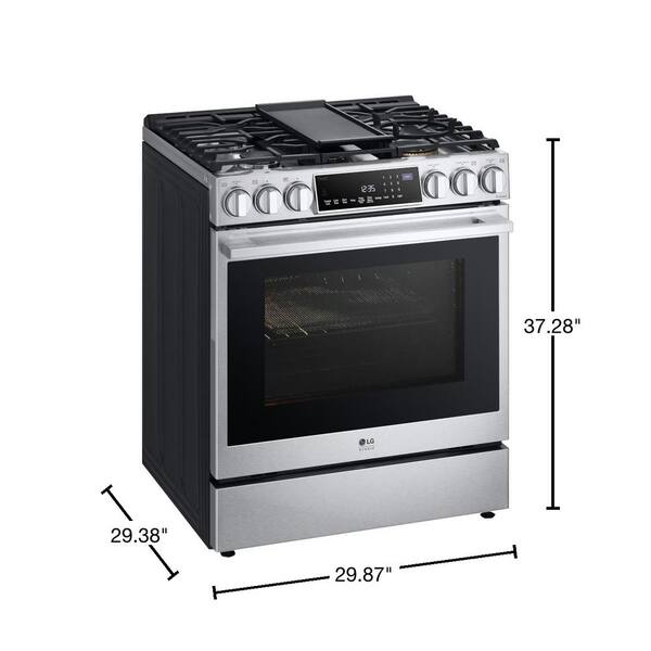 LG STUDIO SlideIn Gas True Convection Range With EasyClean, 60 OFF