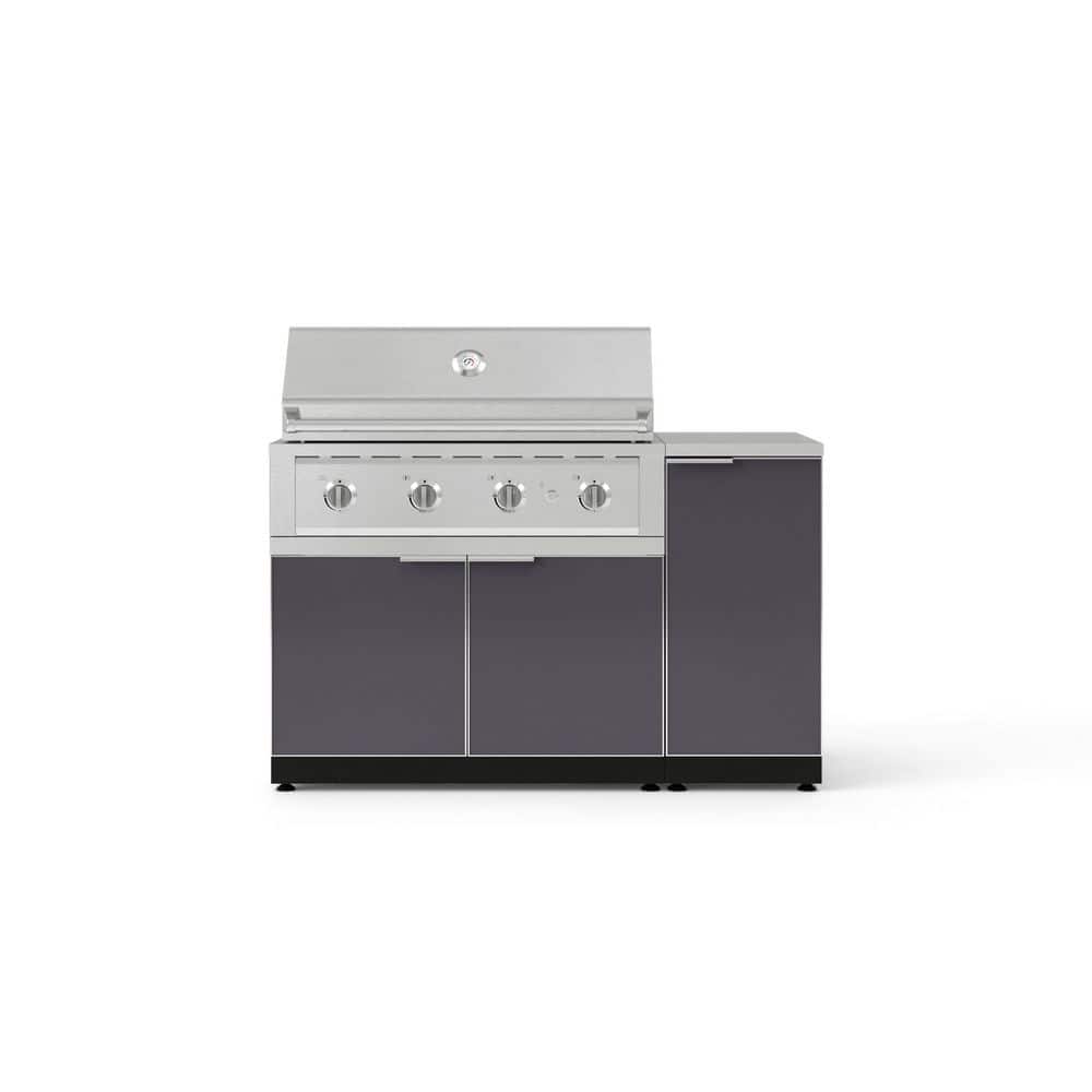 "Outdoor Kitchen 4-Piece 3-Burners Propane Gas Grill Island in Gray w/40"" Performance Grill & Stainless Steel Countertop" price history on PriceWatchPro