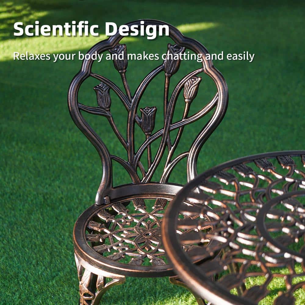 Close-up of the chair back and table edge