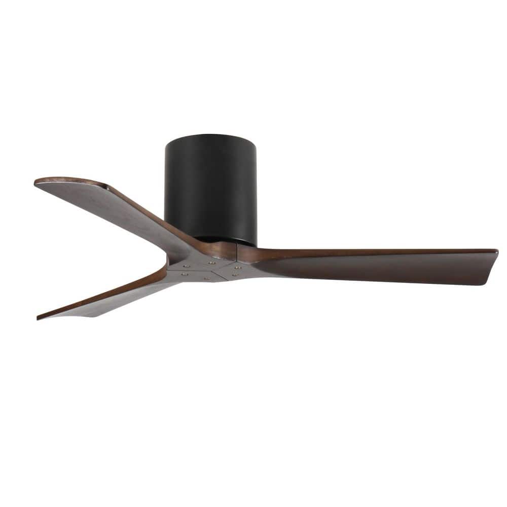 42 in. Black Flush Mount Standard Ceiling Fan with Remote Control and Quiet DC Motor, Wood Blade Fan for Living Room price history on PriceWatchPro