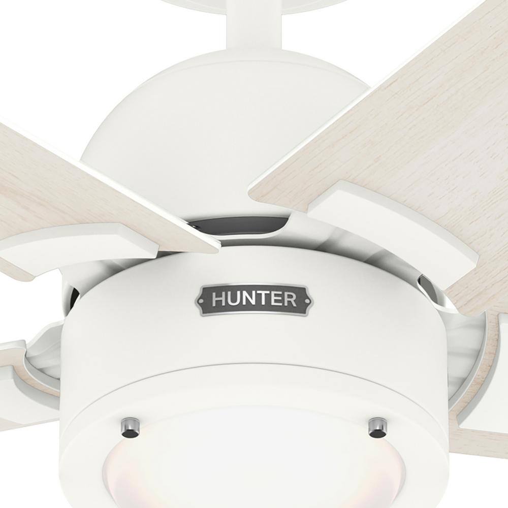 Erling 52" White Wood Ceiling Fan with Light and Remote