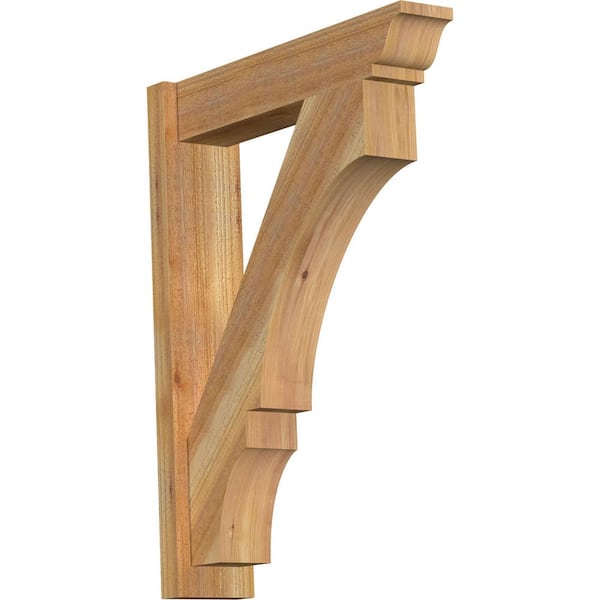 Ekena Millwork 6 in. x 34 in. x 26 in. Western Red Cedar Balboa Traditional Rough Sawn Outlooker