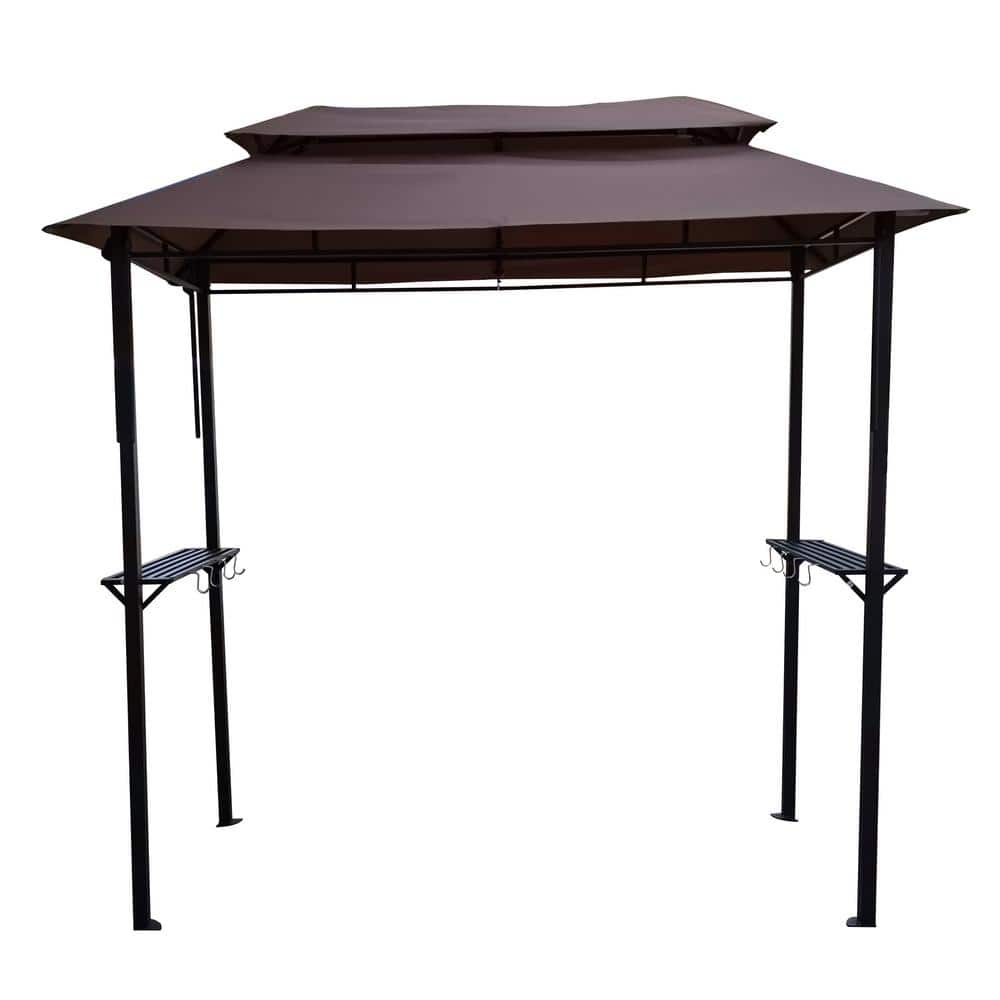 8 ft. x 4 ft. Grill Gazebo, Metal Gazebo with Soft Top Canopy and Steel Fra