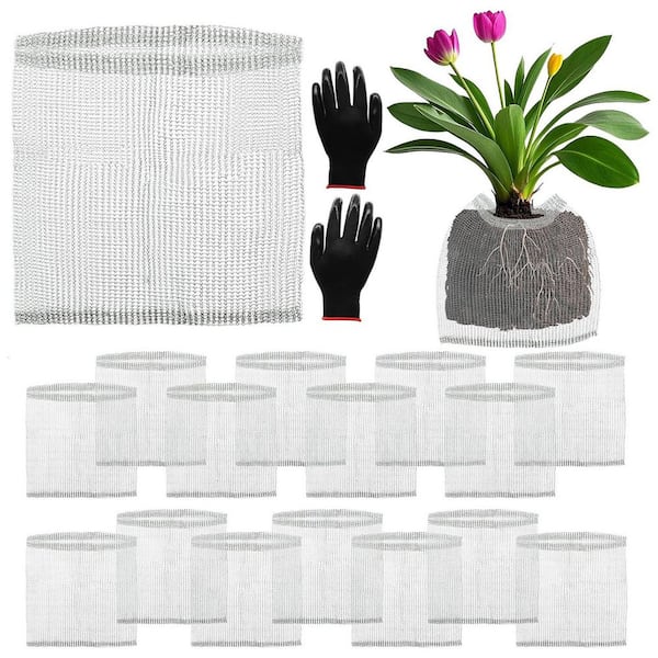 16-Piece 3 Gal. Root Guard Gopher Proof Stainless Wire Steel Mesh Baskets Protect Plant Roots Tubers Trees Flowers Crops