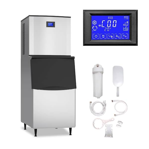 Unbranded BZD 23 in. Ice Production Per Day 550 lbs. Commercial Freestanding Ice Maker in Stainless Steel with Full Size Cubes