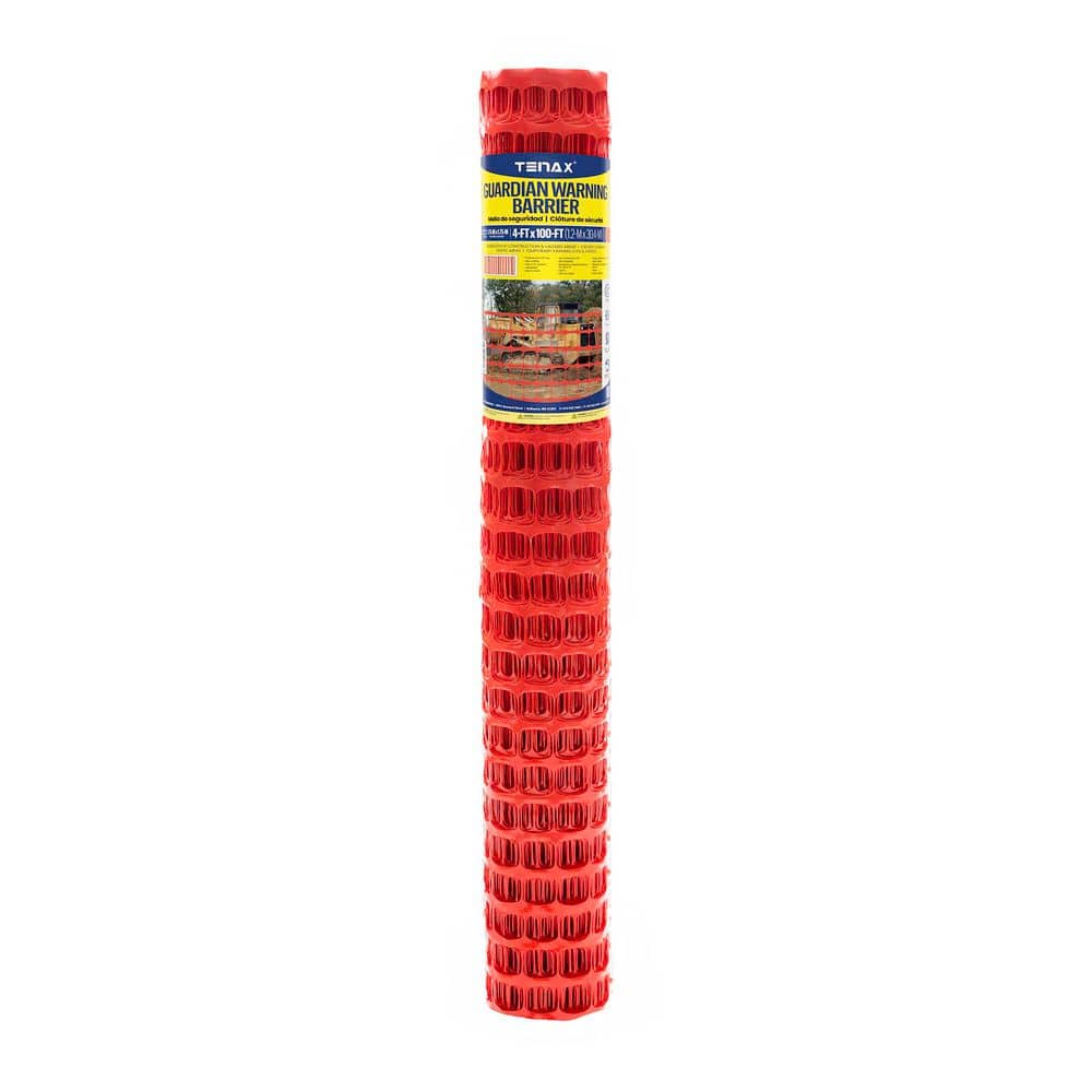 Tenax 4 ft. x 100 ft. Orange Guardian Safety Barrier Fence