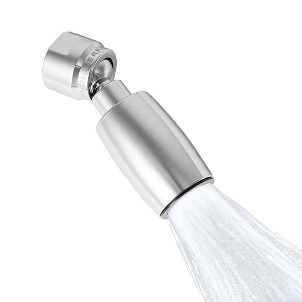 High Sierra Showerheads 1-Spray 1 in. Single Wall Mount Waterfall Fixed Rain Shower Head in Polished Chrome