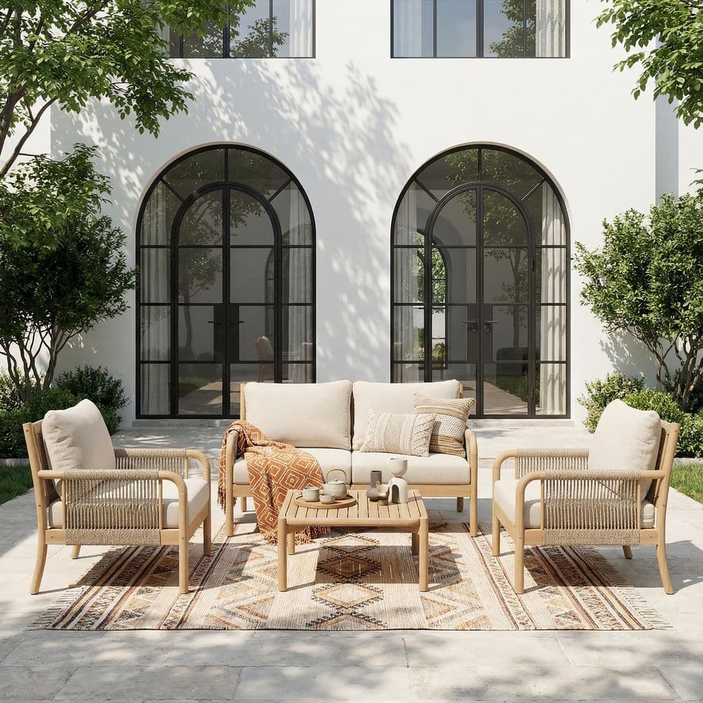 CHRISTOPHER KNIGHT HOME Zuzela 5-Piece Solid Wood Patio