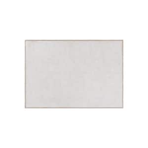 Cream 2 ft. 1 in. x 3 ft. Contemporary Solid Machine Washable Area Rug