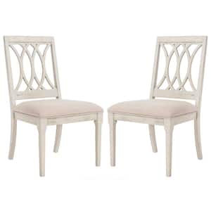 Selena Taupe/Rustic Gray 19 in. H Linen Side Chair (Set of 2)