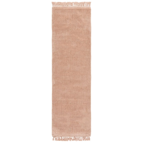 Vermont 2 ft. x 8 ft. Beige Solid Textured Runner Rug