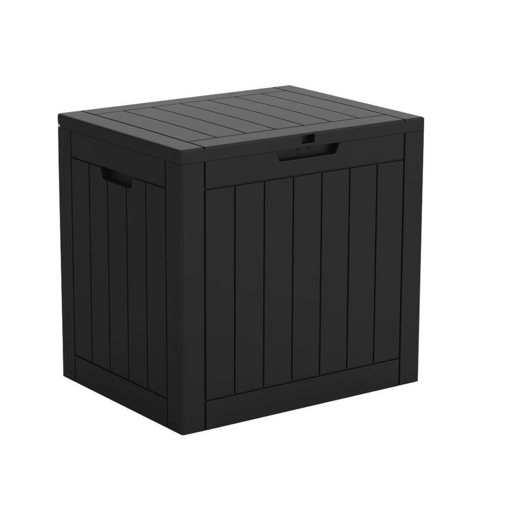 Mondawe 180 Gal. Outdoor Black Resin Deck Box MO-180BOX-BK - The Home Depot