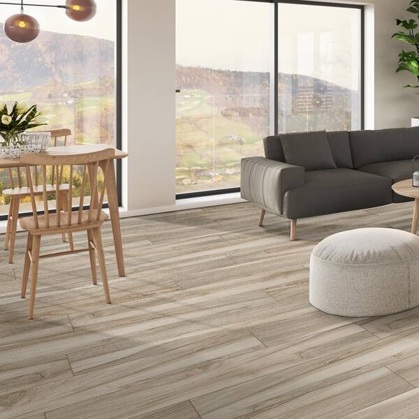 MSI Meliana Ash 9 in. x 48 in. Matte Porcelain Floor and Wall Tile 