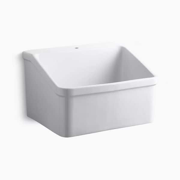 Hollister 22 in. x 28 in. Vitreous China Utility Sink in White
