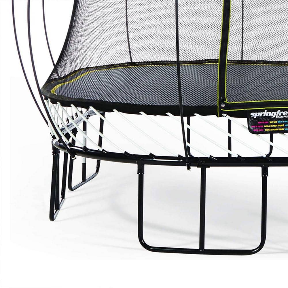 Black Medium Oval Springless Trampoline with Safety Enclosure