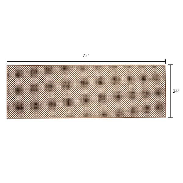 American Pro Decor - 72 in. x 24 in. x 1/8 in. Unfinished Diamond Decorative Perforated Paintable MDF Screening Panel Insert