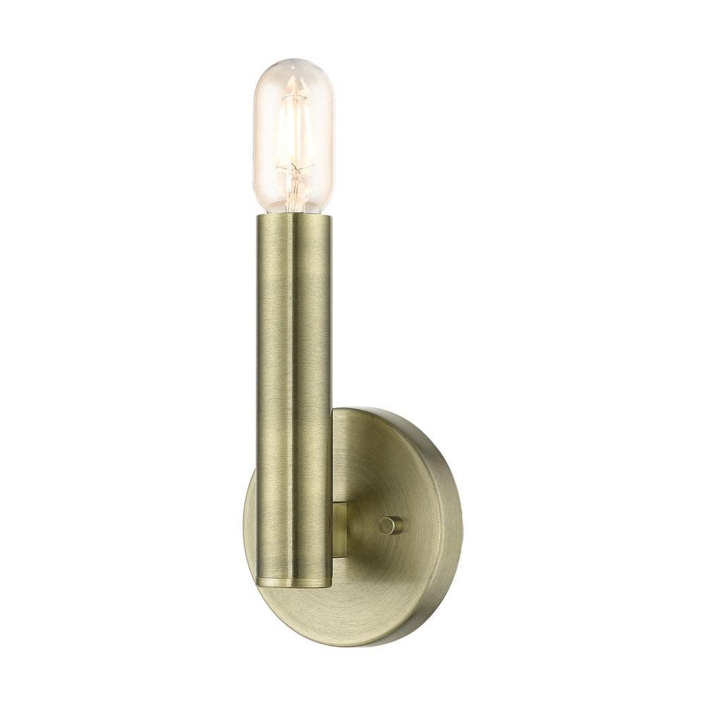 Alden 5.125 in. W 1-Light Antique Brass ADA Wall Sconce with No Shade price history on PriceWatchPro