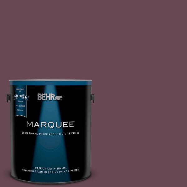BEHR MARQUEE 1 gal. #UL100-2 Ripe Fig Satin Enamel Exterior Paint and Primer in One