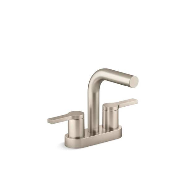 Elate Centerset 2-Handle Bathroom Sink Faucet with 1.0 GPM in Vibrant Brushed Nickel