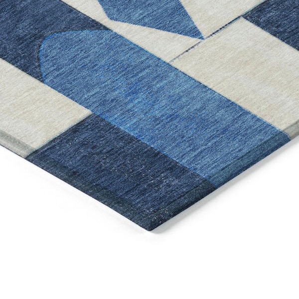 Chantille Machine Washable Indoor/Outdoor Abstract ACN2181 Blue 2 ft. 6 in. x 3 ft. 10 in. Area Rug