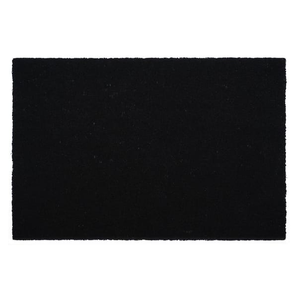 Black Beauty Black Colored 36 in. x 72 in. Indoor or Outdoor Doormat