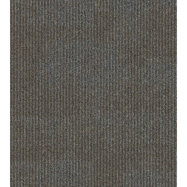 Aladdin Second Nature - Fission - Gray Commercial 24 x 24 in. Glue-Down Carpet Tile Square (96 sq. ft.)