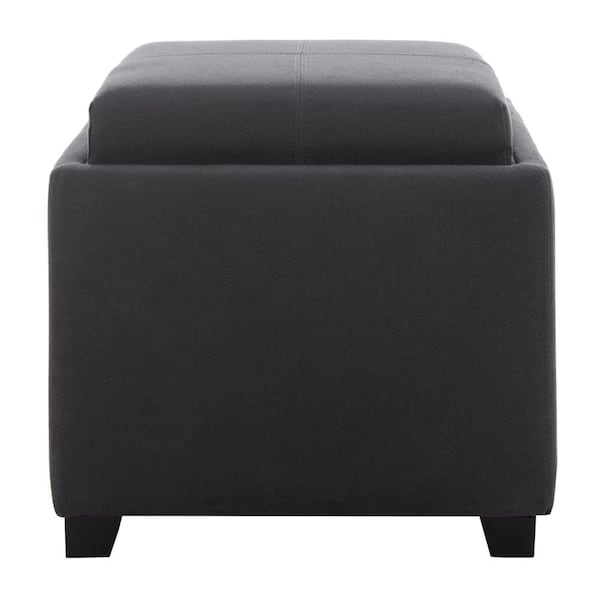 SAFAVIEH Harrison Grey Storage Ottoman