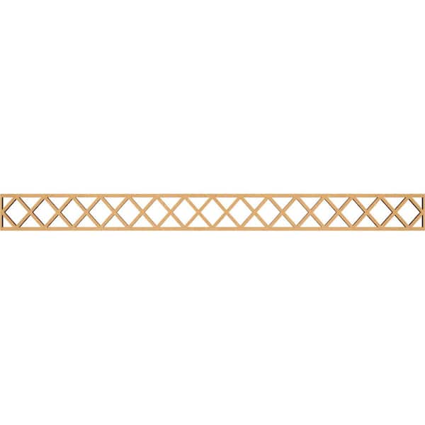 Ekena Millwork Wolford Fretwork 0.375 in. D x 46.375 in. W x 4 in. L MDF Wood Panel Moulding