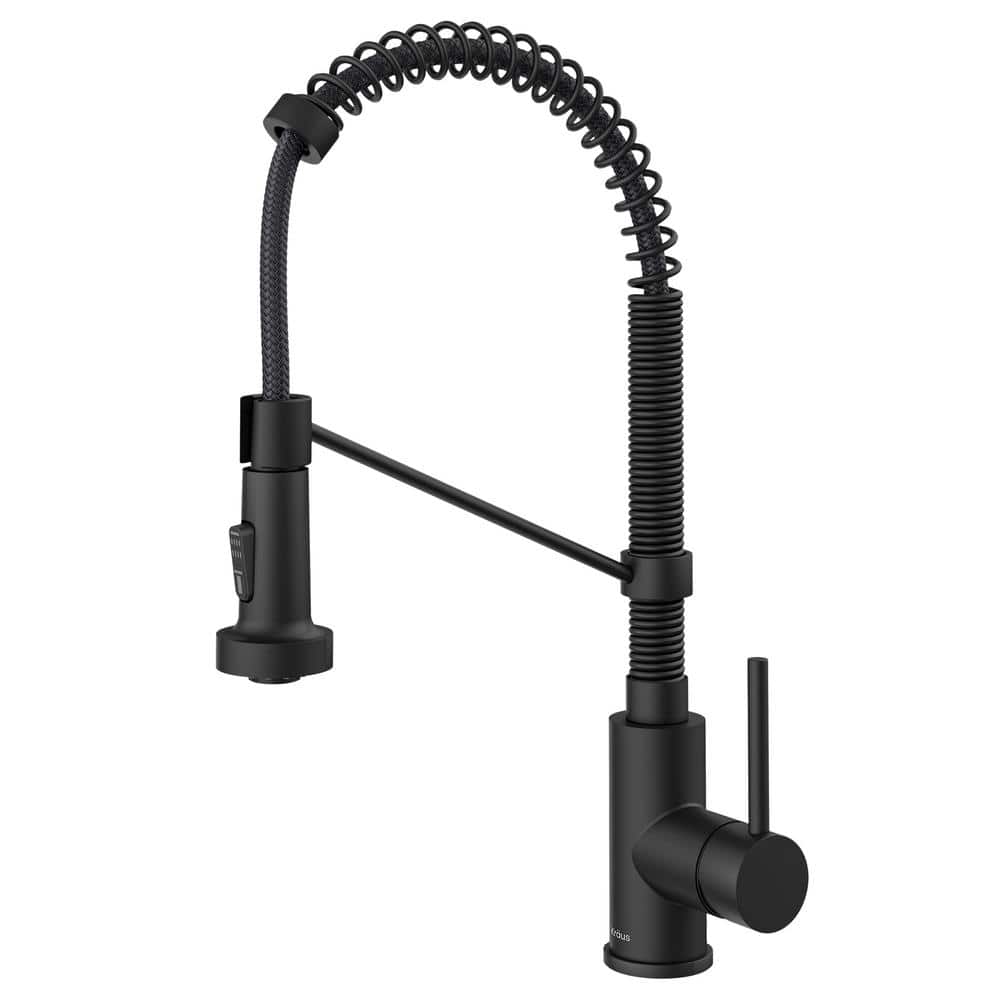 KRAUS Bolden Single-Handle Pull-Down Sprayer Kitchen Faucet with Dual Function Sprayhead in Matte Black KPF-1610MB Sansujyuku sansujyuku.com
