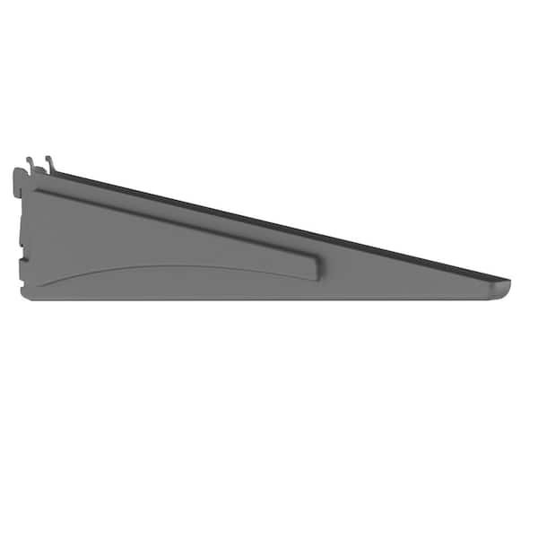 MaxLoad 16 in. L Satin Chrome Steel Shelving Track Bracket (1-Pack)