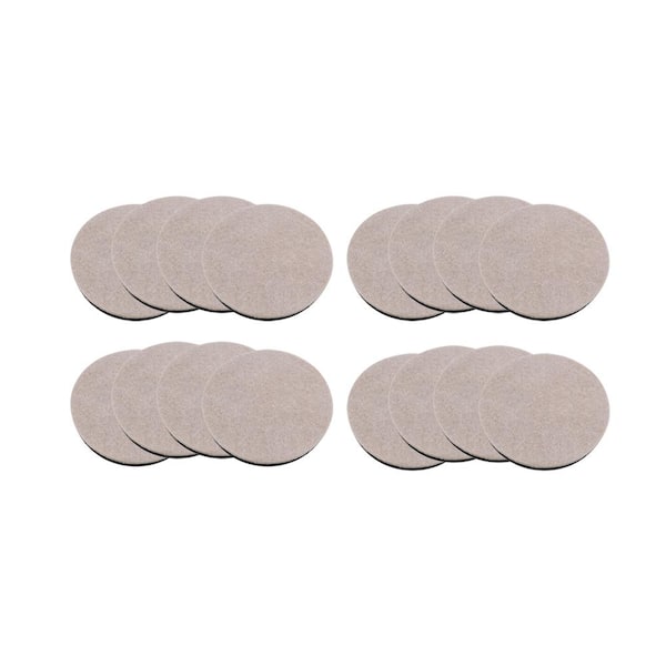 Everbilt 3-1/2 in. Beige Round Heavy-Duty Plastic Furniture Sliders for  Carpeted Floor Protection (4-Pack) 4703444EB - The Home Depot