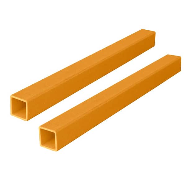 Wellco 96 in. x 2 in. x 1/8 in. FRP Composite Square Fence Post，Yellow