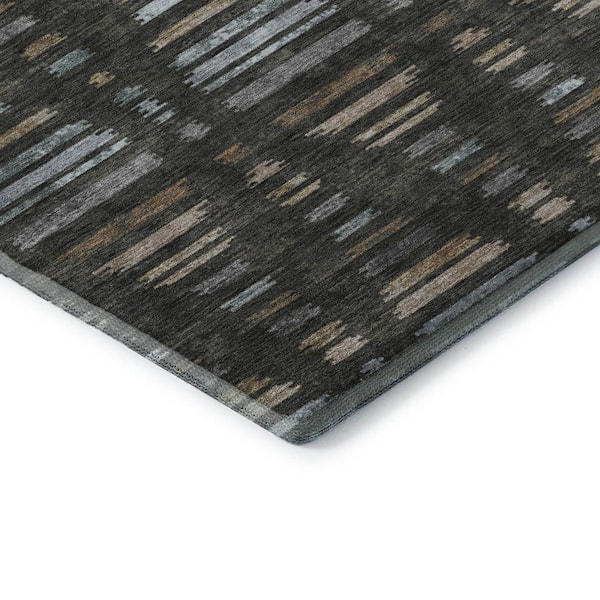 Mayfield Premium Machine Washable Abstract AMF2027 Coffee 2 ft. x 3 ft. Accent Rug