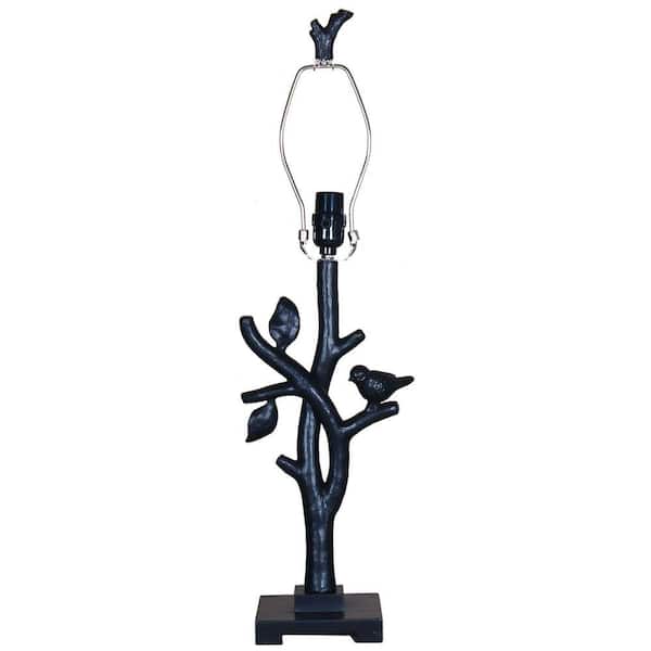 Hampton Bay Mix & Match Black Tree Branches with Bird Table Lamp
