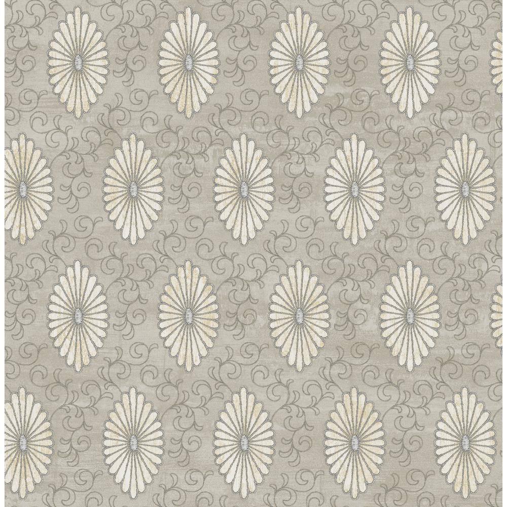 Palladium Metallic Champagne and Ivory Medallion Paper Strippable Roll (Covers 56.05 sq. ft.) price history on PriceWatchPro