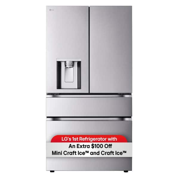 29 cu. ft. Standard Depth MAX 4-Door French Door Refrigerator in Stainless Steel with Craft Ice and Mini Craft Ice