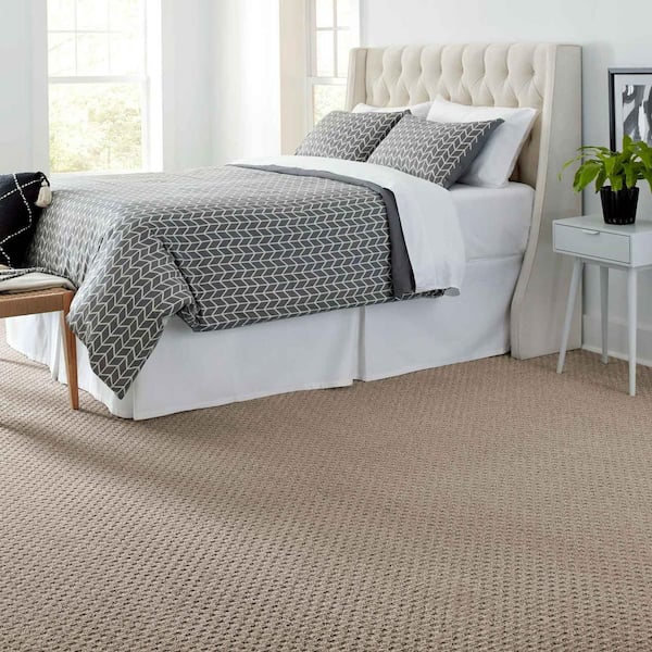 Shiloh Point  - Kraft Paper - Beige 40 oz. Triexta Pattern Installed Carpet