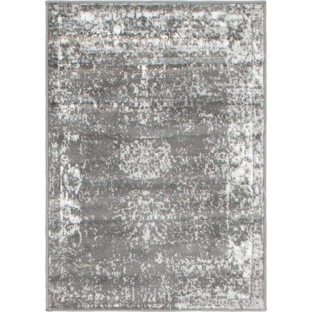 Casino Sofia Dark Grey 2'2" x 3'1" Reversible Synthetic Rug